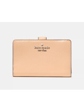 New Kate Spade Medium Compact Bifold Wallet Patent Leather Citrus Glaze